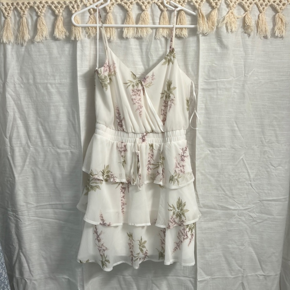 Francescas Blue Rain - white floral dress